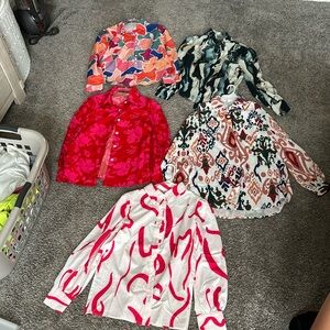 All 5 button up blouses